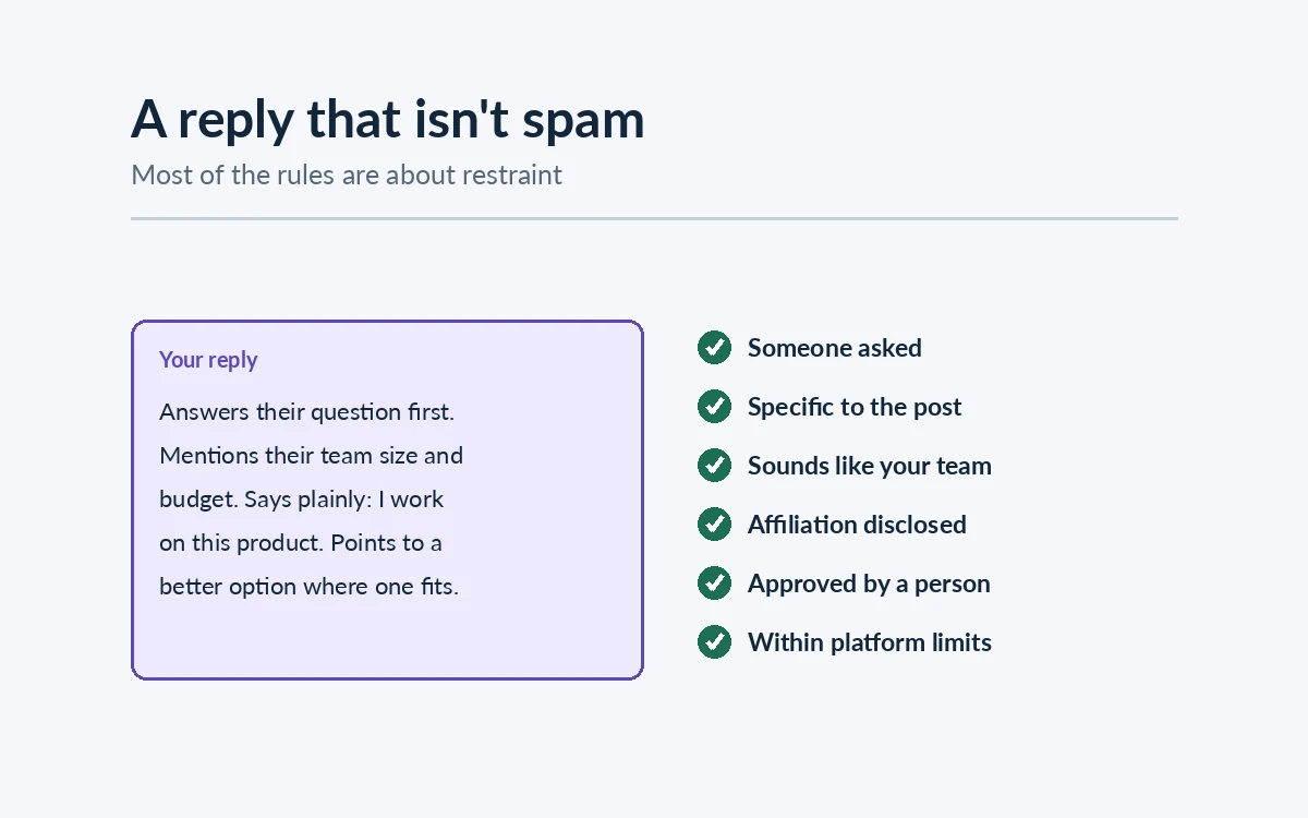How to Reply to Social Posts with AI Without Being Spam